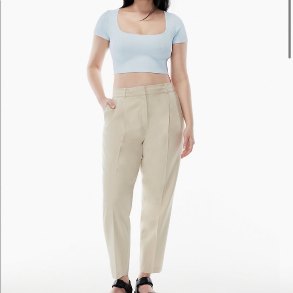 COPY - Aritzia color fluid blue Sculpt Knit Squareneck Top - Picture 5 of 7